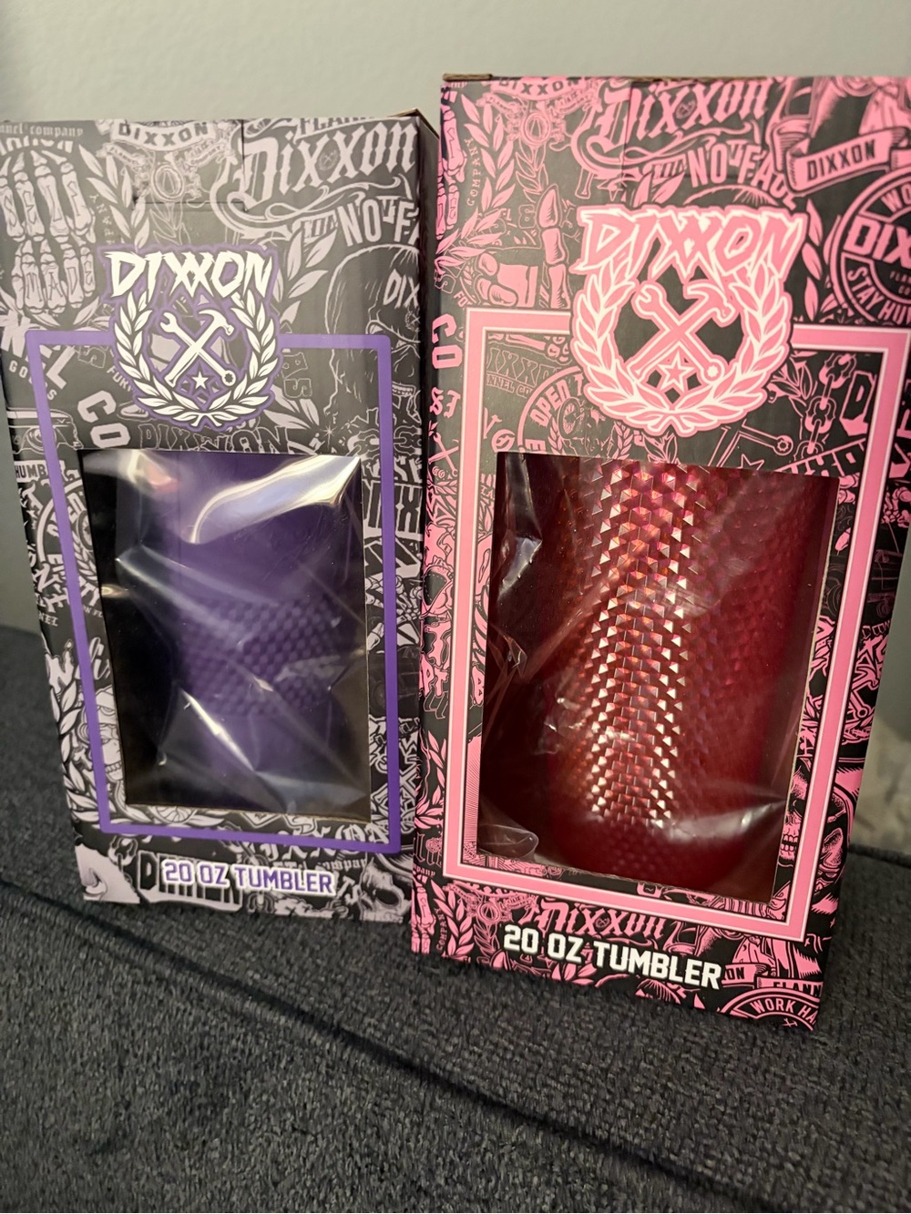 DIXXON Studded Tumblers — Pink & Purple Pack